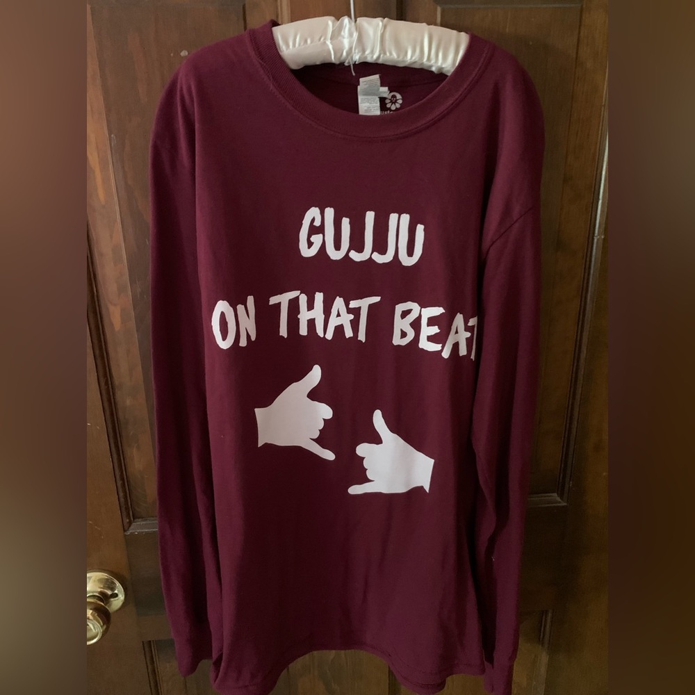 Burgundy long sleeve shirt